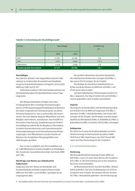 Der Bergbau in der Bundesrepublik Deutschland 2009 - LBGR