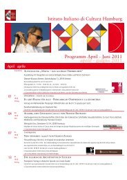 Istituto Italiano di Cultura Hamburg Programm April - Juni 2011 ...