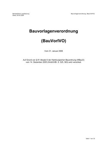 Bauvorlagenverordnung (BauVorIVO)