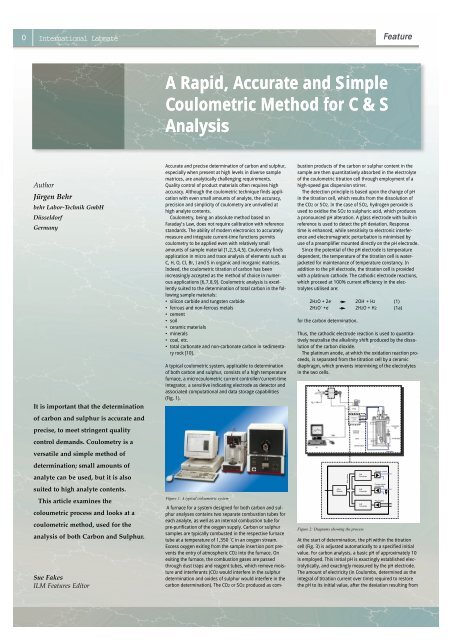 A Rapid, Accurate and Simple Coulometric Method for C & S ... - Behr