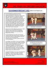 Das WADO-Magazin 2002 - Karate - Wado Kai - Dresden e.V.