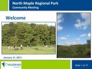 North Maple Regional Park - City of Vaughan