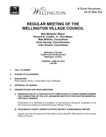 Council Meeting Agen.. - Wellington