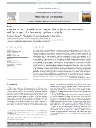 A review of the characteristics of nanoparticles in the urban ...