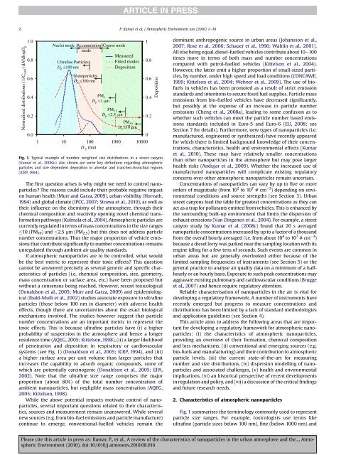 A review of the characteristics of nanoparticles in the urban ...