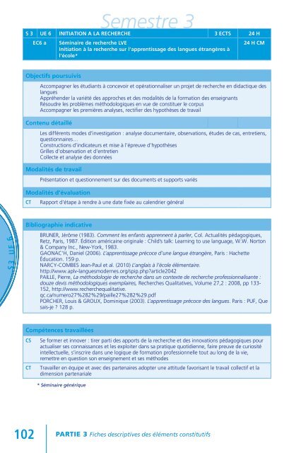 Semestre 2 - IUFM