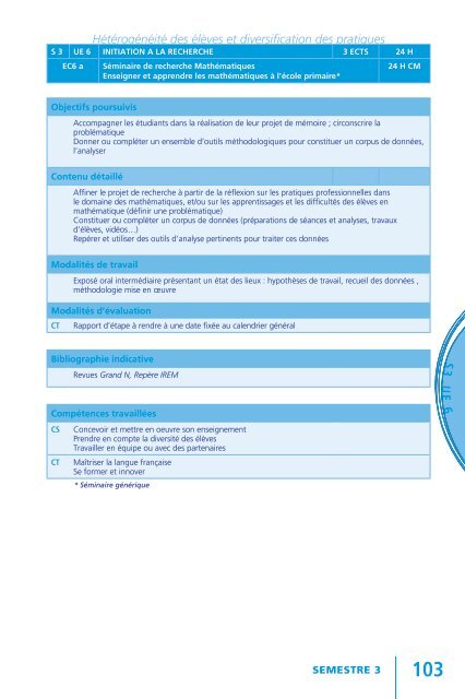 Semestre 2 - IUFM