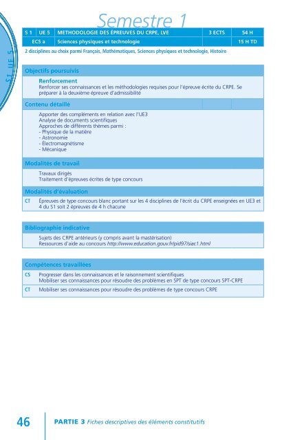 Semestre 2 - IUFM