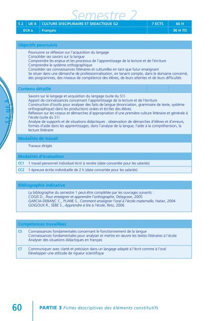 Semestre 2 - IUFM