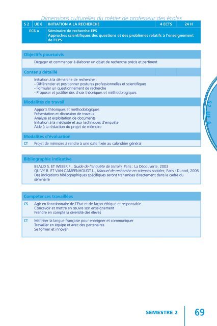 Semestre 2 - IUFM