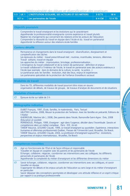 Semestre 2 - IUFM