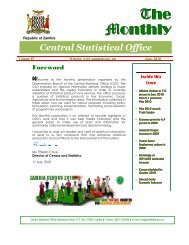 Vol 87 2010 The Monthly June.pdf - Central Statistical Office of Zambia