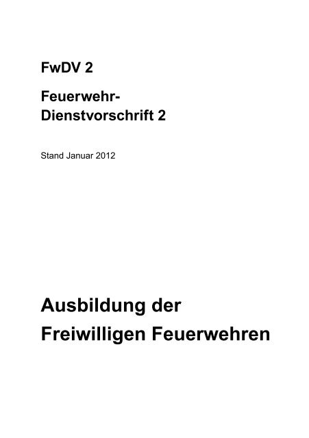 Ausbildung der Freiwilligen Feuerwehren