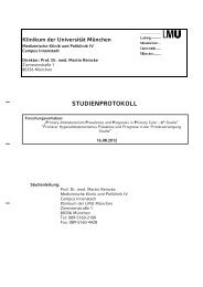 Studienprotokoll - Ludwig-Maximilians-UniversitÃ¤t MÃ¼nchen