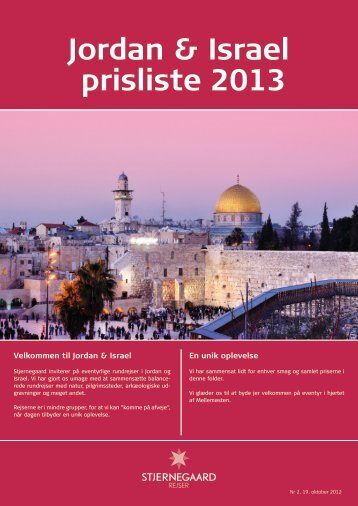 Jordan & Israel prisliste 2013 - Stjernegaard Rejser