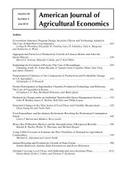 Table of Contents (PDF) - American Journal of Agricultural Economics