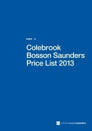 Colebrook Bosson Saunders Price List 2013 - HME - Import Agency