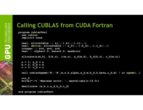 with CUDA Fortran