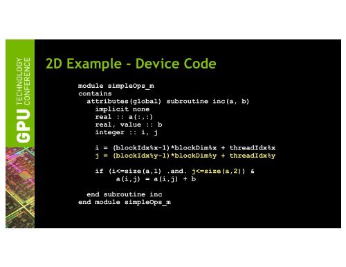 Tutorial: Introduction to CUDA Fortran | GTC 2013