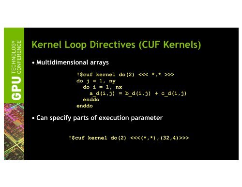 Tutorial: Introduction to CUDA Fortran | GTC 2013