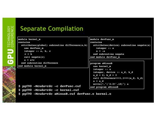 Tutorial: Introduction to CUDA Fortran | GTC 2013