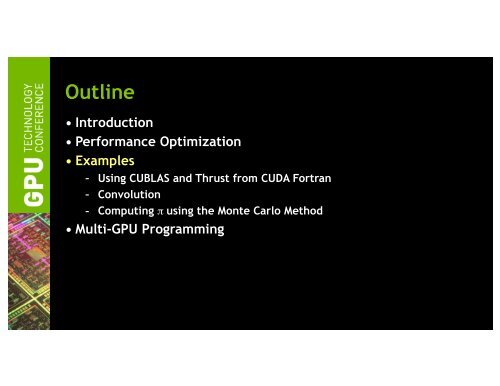 Tutorial: Introduction to CUDA Fortran | GTC 2013