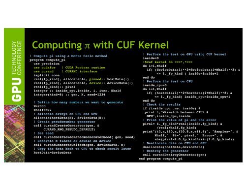 Tutorial: Introduction to CUDA Fortran | GTC 2013