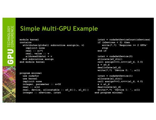 Tutorial: Introduction to CUDA Fortran | GTC 2013