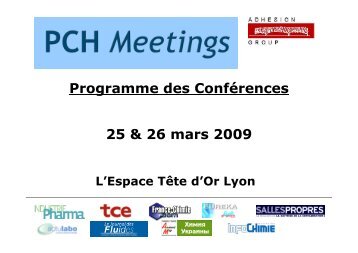 Programme des ConfÃ©rences 25 & 26 mars 2009 - PCH Meetings