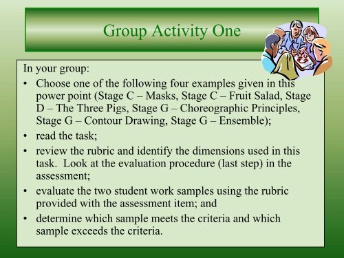 Fine Arts Performance Descriptors and Classroom Assessments