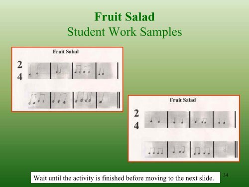 Fine Arts Performance Descriptors and Classroom Assessments