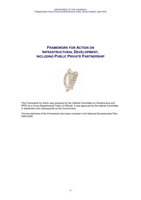 Framework for Action on - Department of Taoiseach