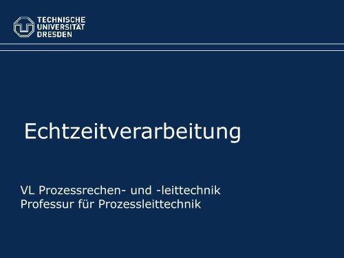 Rechtzeitigkeit - Technische UniversitÃ¤t Dresden