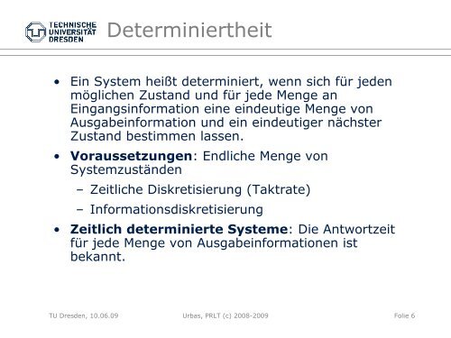 Rechtzeitigkeit - Technische UniversitÃ¤t Dresden