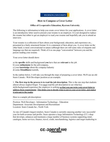 compose a cover letter