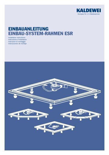 EINBAUANLEITUNG EINBAU-SYSTEM-RAHMEN ESR - IL Bagno