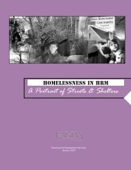 Homelessness in HRM: Portrait of Streets and Shelters - Halifax ...