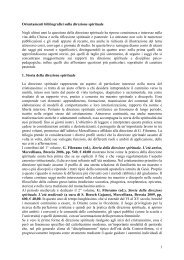 Orientamenti bibliografici sulla direzione spirituale - Seminario di ...