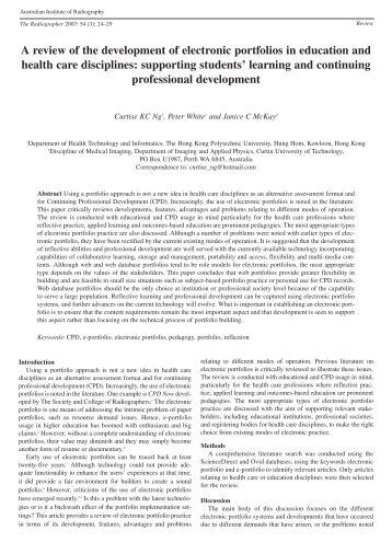 A review of the development of electronic ... - Minnis Journals