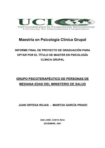 MaestrÃ­a en PsicologÃ­a ClÃ­nica Grupal - Universidad para la ...