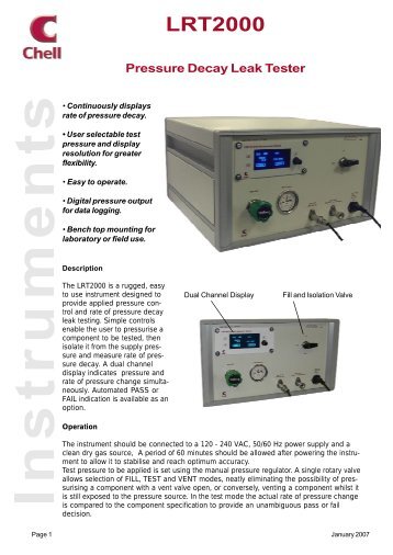 LRT2000 Data Sheet - Chell Instruments Limited