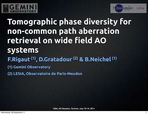 Tomographic phase diversity for non-common path ... - AO4ELT 2