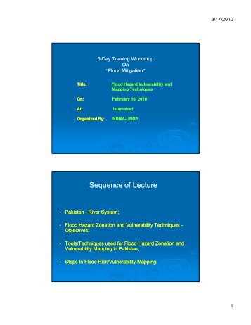 Techniques for flood hazard zonation and vulnerability ... - NDMA