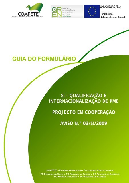 Guia de Preenchimento do Formulário - Compete - Qren