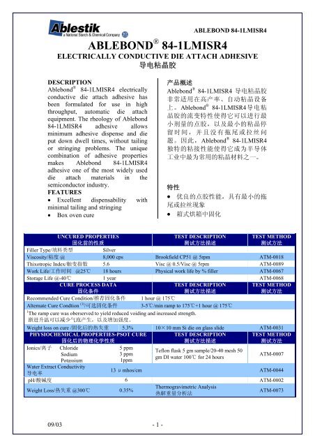 ABLEBOND® 84-1LMISR4