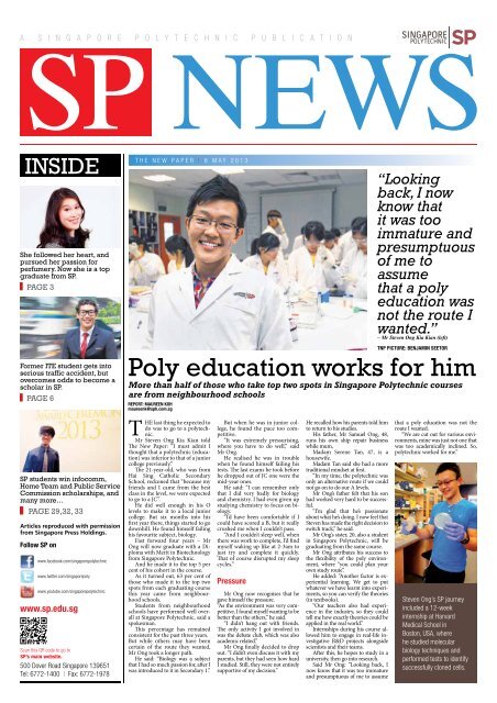 Hardworking Filial Girl Gets Scholarship - Singapore Polytechnic