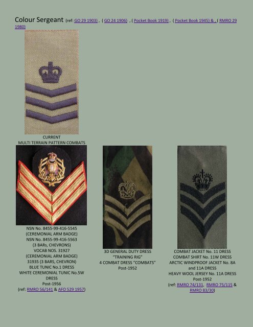 Badges Royal Marines Colour Sergeant Rank