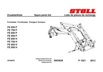 FE 650-950 ET-Liste - Wilhelm Stoll Maschinenfabrik GmbH