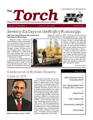 Torch Newsletter - University of Minnesota, Crookston