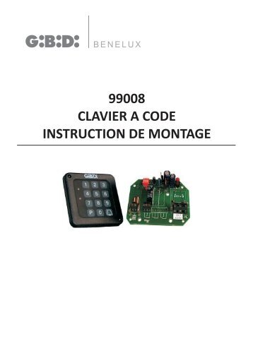 99008 - Clavier Ã  code OCL1 - Gi.Bi.Di. Poortopeners